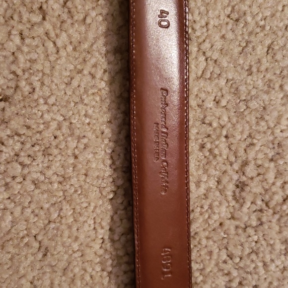 Mens Faux Crocodile Belt With Metal Accents - Picture 4 of 4